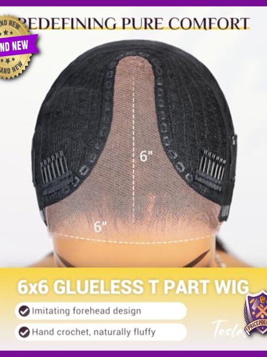26 Inch Glueless Human Hair Blend Wig Pre Plucked Layered Straight Style